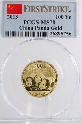 2013 CHINA 1.9 OZ PURE GOLD PANDA PRESTIGE 6 COINS SET PCGS MS 70 FIRST STRIKE - Fresh Stock Dated February 2026
