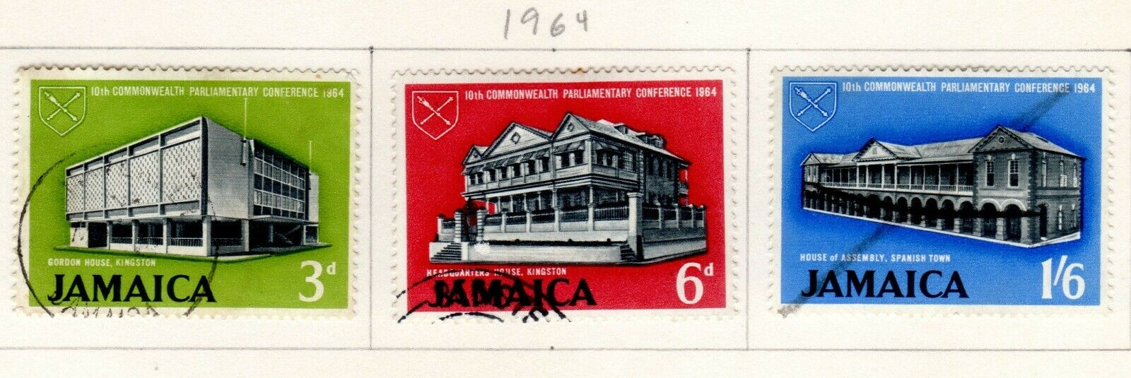 Jamaica Scott 197//247 Used on 2 Album Pages Issued 1962-1965 - Fresh Stock Dated December 2025