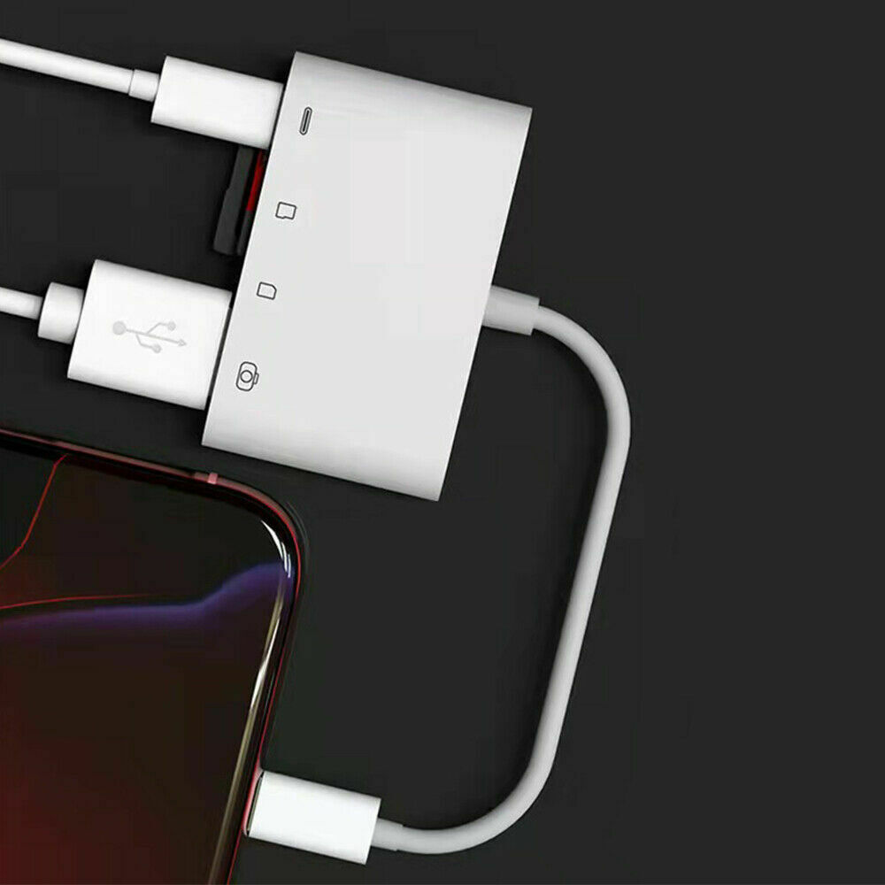 4 in1 USB Camera Connection Kit Micro SD Card Reader Adapter for iPad iPhone IOS - Fresh Stock Dated February 2026