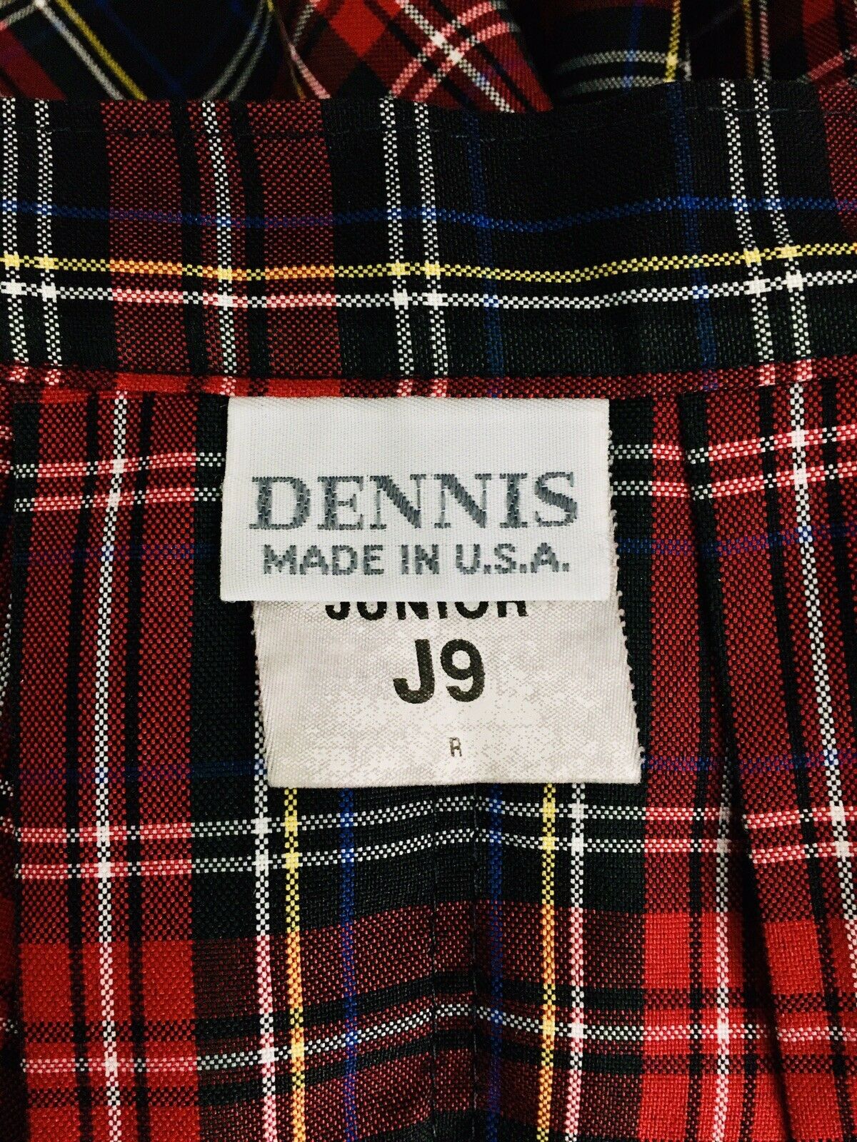 Vintage Dennis Women's Tartan Plaid Pleated School Girl Skirt Size Large USA - Fresh Stock Dated March 2026