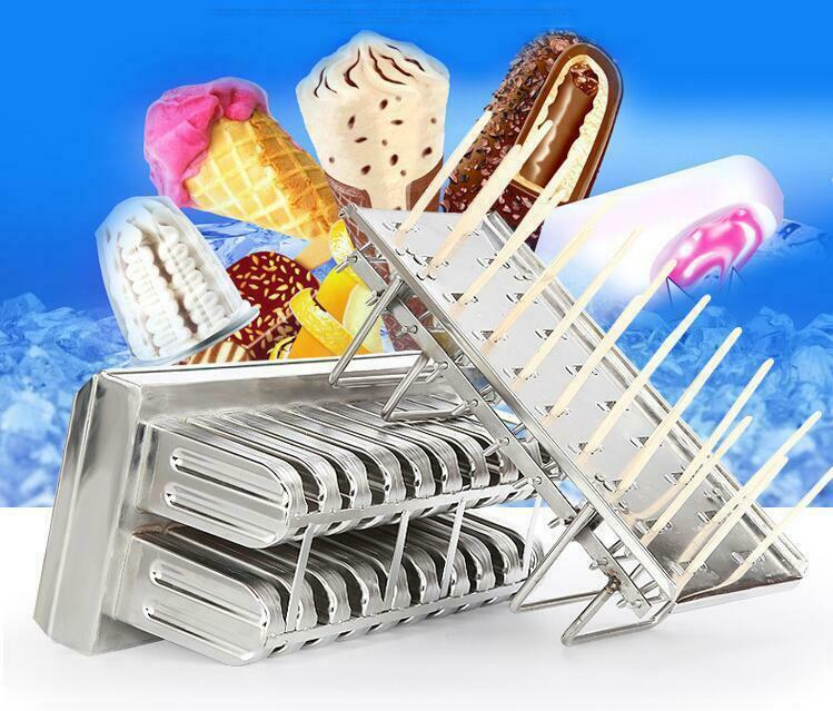 20pcs Stainless Steel Molds Ice Lolly Popsicle Ice Cream Stick Holder Industrial - Fresh Stock Dated February 2026
