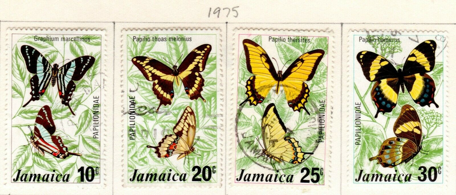 Jamaica Scott 383//444 Mostly Used on 4 Album Pages Issued 1974-1978 - Fresh Stock Dated December 2025
