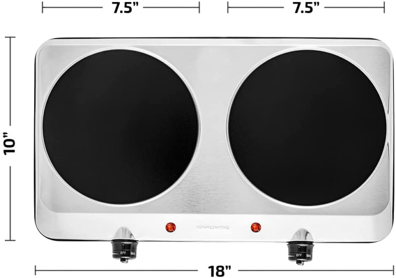 Estufa Electrica para Cocina Portatil 2 Hornillas Estufas Electricas Portatiles - Fresh Stock Dated December 2025
