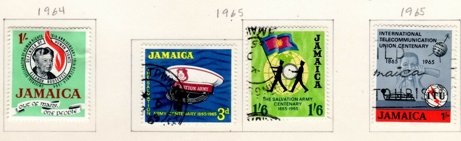 Jamaica Scott 197//247 Used on 2 Album Pages Issued 1962-1965 - Fresh Stock Dated December 2025
