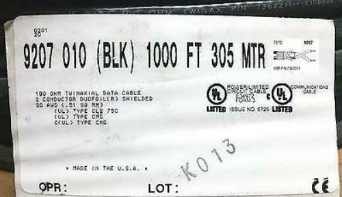 25' Belden 9207 Twinax 100 Ohm Network Cable, 25 Foot Length ~ IBM P/N 7362211 - Fresh Stock Dated December 2025