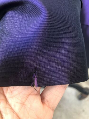 Vintage Portara West Germany Purple Satin Taffeta Pleated Floor Length Size 12 - Fresh Stock Dated March 2026