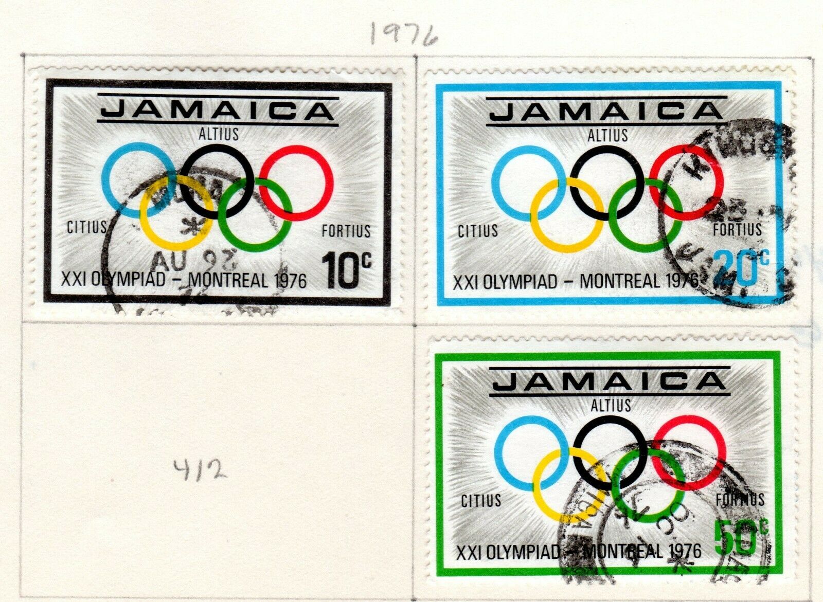 Jamaica Scott 383//444 Mostly Used on 4 Album Pages Issued 1974-1978 - Fresh Stock Dated December 2025