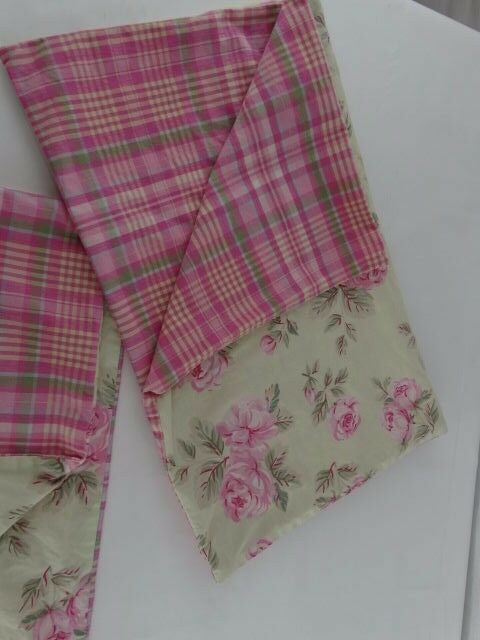 Pottery Barn PB Teen Pink Floral and Check Standard Shams - Set of 2 - Fresh Stock Dated December 2025