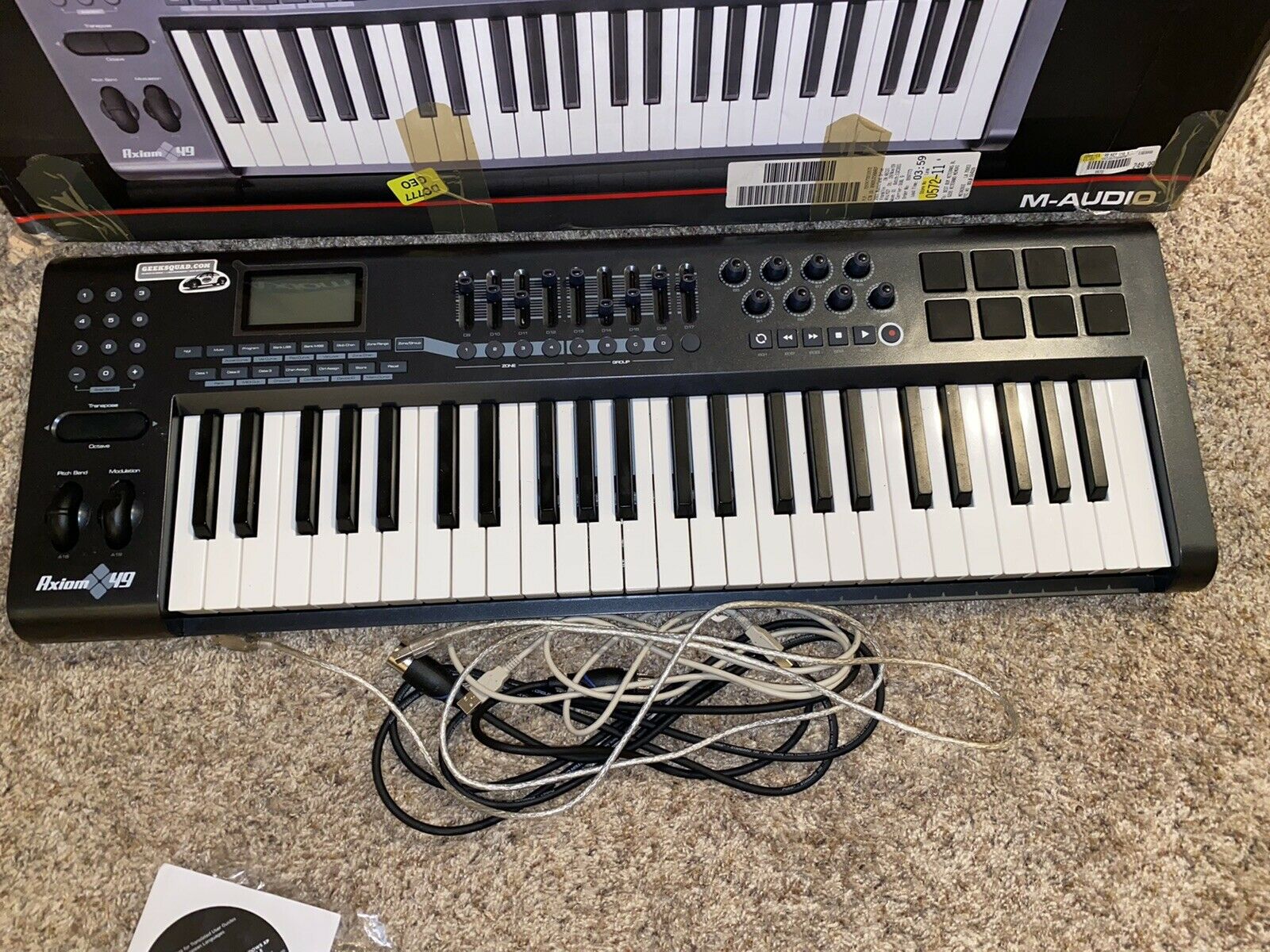 M-Audio Axiom 49 Key Semi Weighted USB MIDI Controller W/ Cables & Box - Fresh Stock Dated February 2026