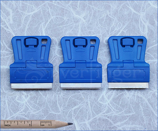 5—20pc MINI RAZOR BLADE SCRAPERS • Single Edge Razor Paint Scraper Holder Handle - Fresh Stock Dated December 2025