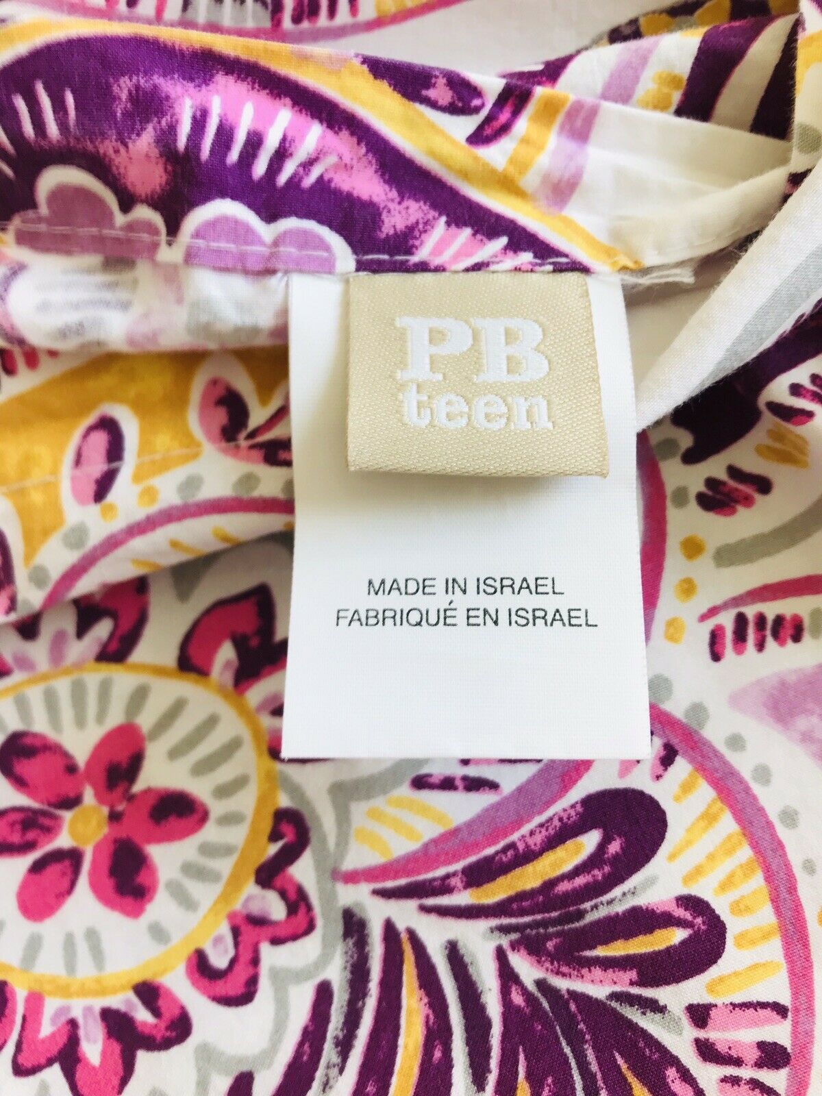 PBTeen Fab Austen Medallion Reversible Pillow Sham EUC Boho Lavender Grey Floral - Fresh Stock Dated December 2025