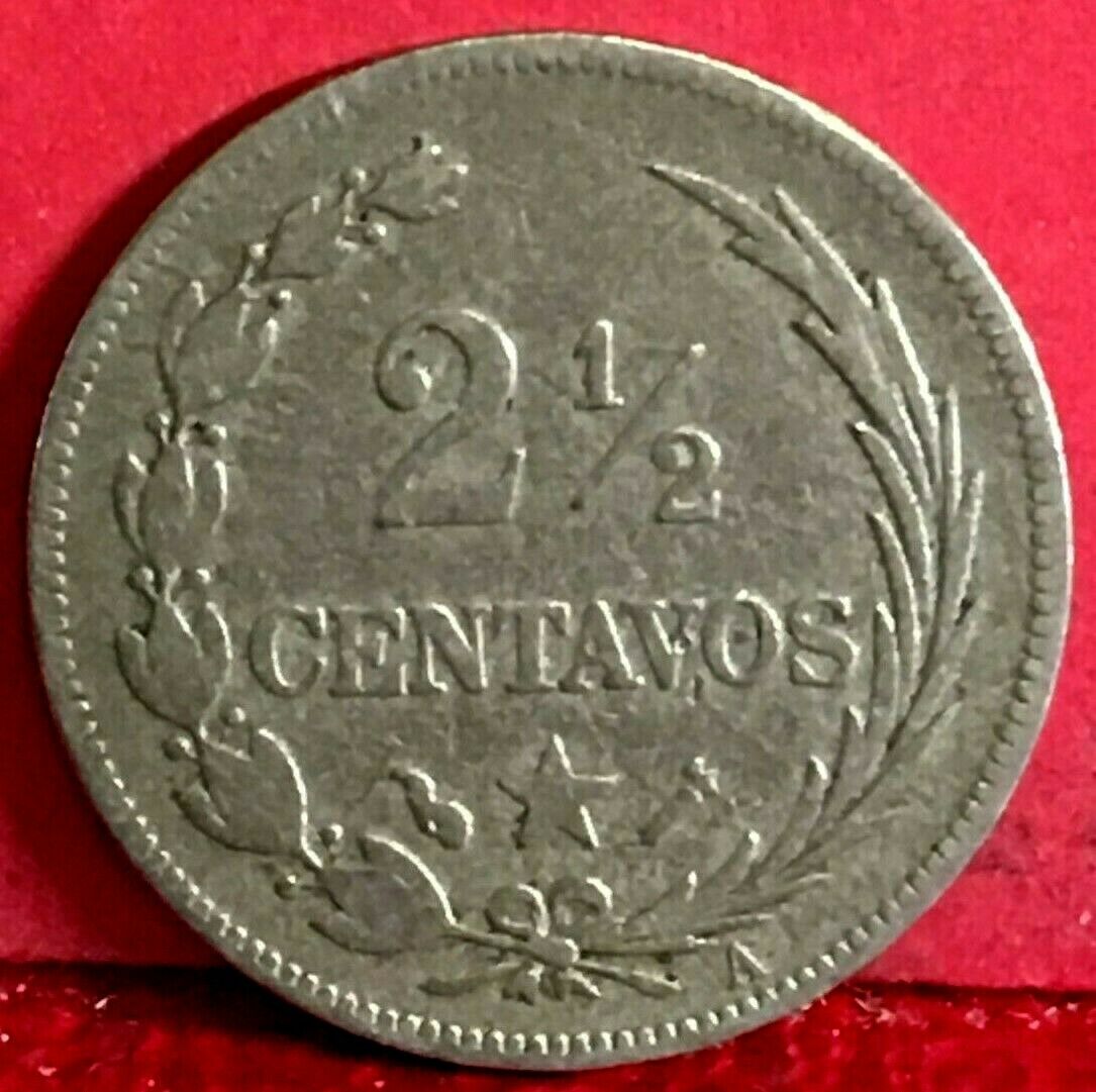 1888-A REPUBLICA DOMINICANA COPPER-NICKEL 2-1/2 CENTAVOS KM#  7.3 - Fresh Stock Dated December 2025