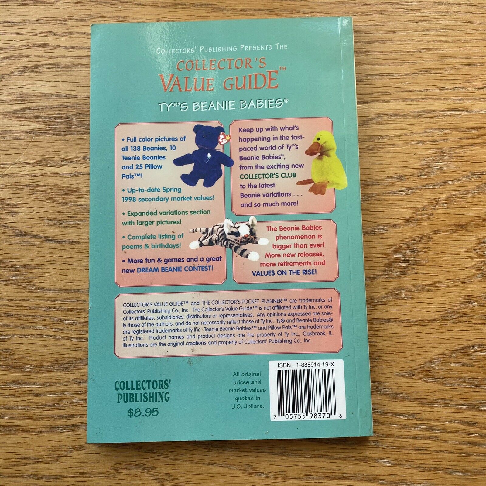 Spring 1998 Edition Collector's Value Guide Ty's Beanie Babies MINT BOOK - Fresh Stock Dated December 2025