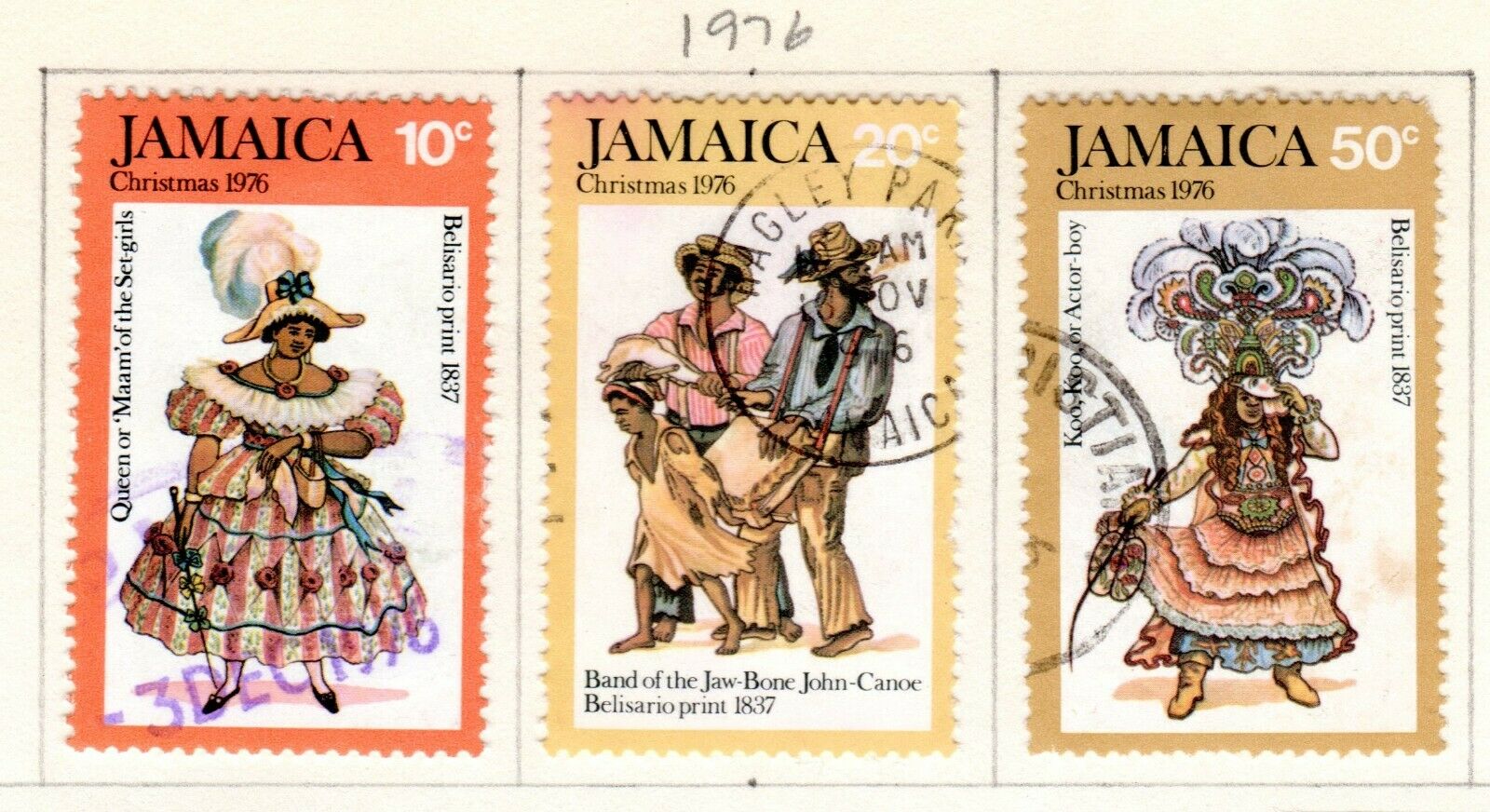 Jamaica Scott 383//444 Mostly Used on 4 Album Pages Issued 1974-1978 - Fresh Stock Dated December 2025