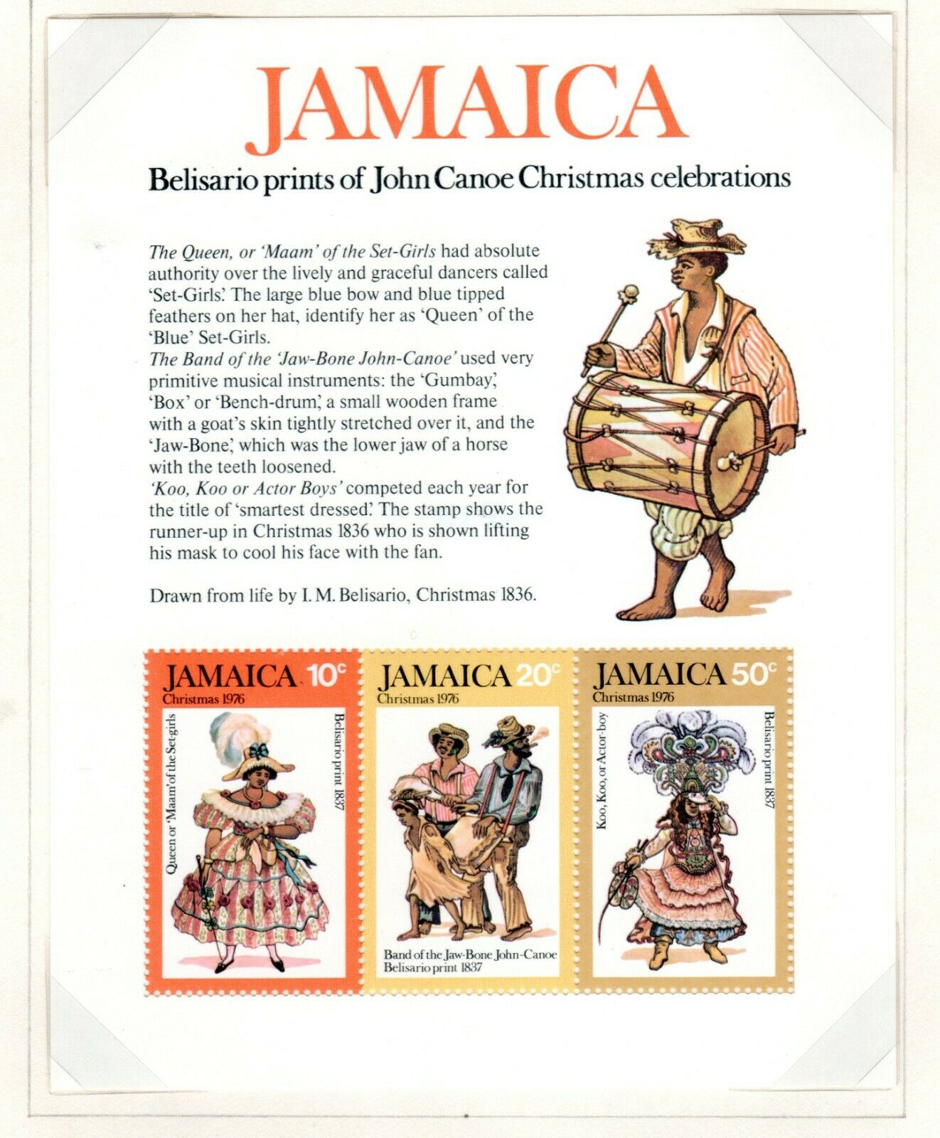 Jamaica Scott 383//444 Mostly Used on 4 Album Pages Issued 1974-1978 - Fresh Stock Dated December 2025