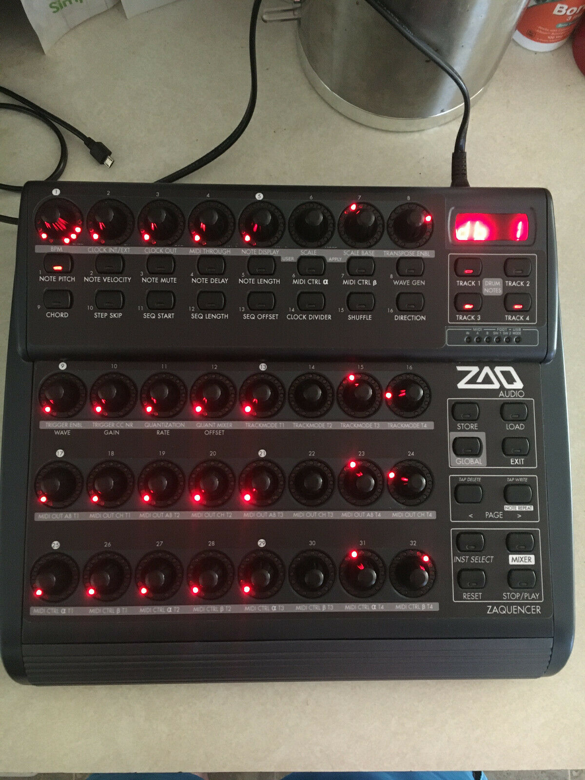 Behringer BCR2000 Zaquencer MIDI sequencer with overlay - Fresh Stock Dated December 2025