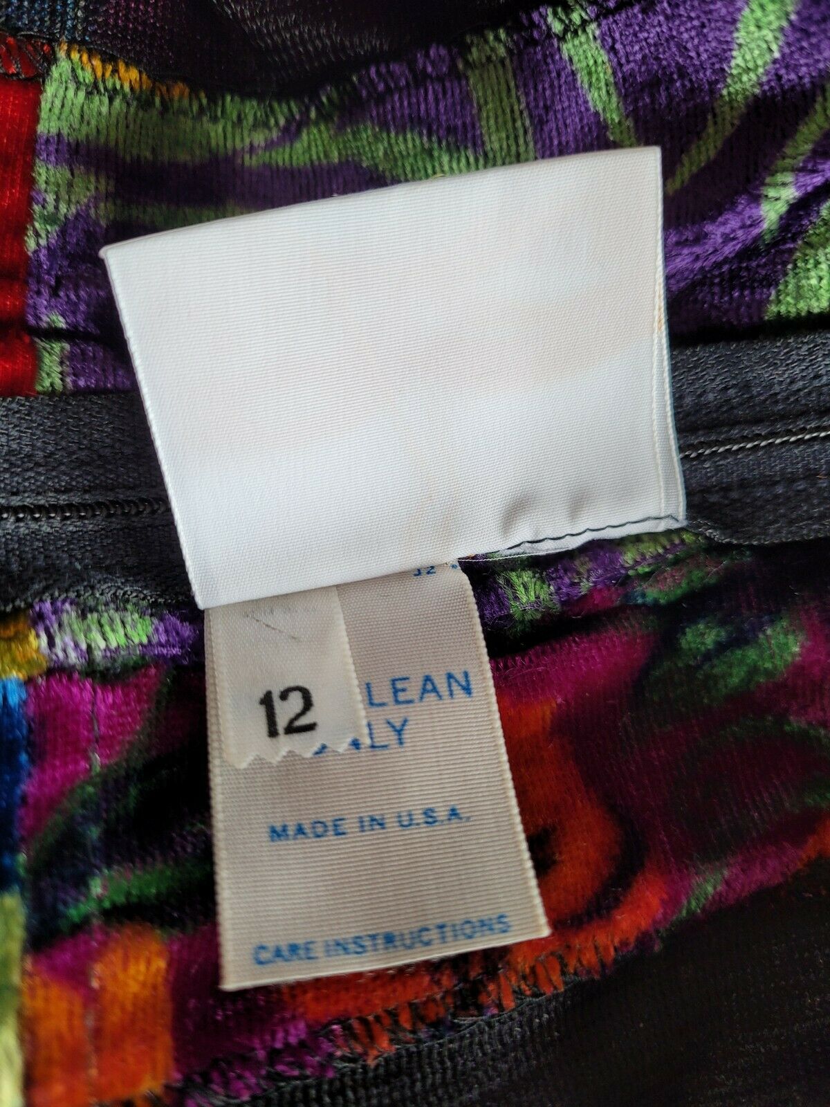 1960s Women's Jantzen Velvet Patchwork Skirt & unmarked Velvet top - Fresh Stock Dated March 2026