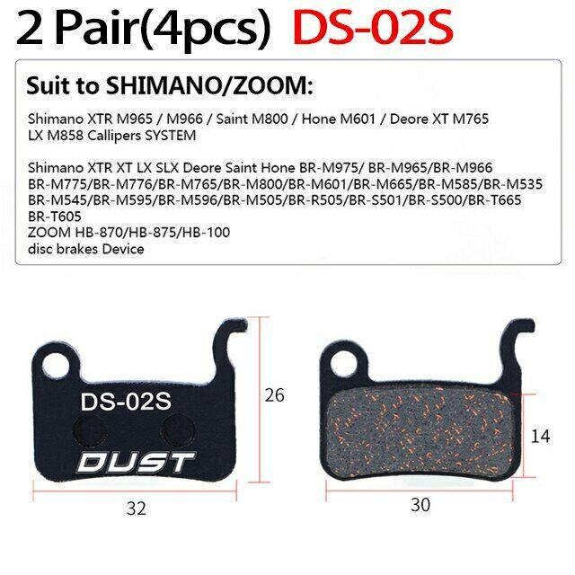 2 Pair (4pcs) MTB Bicycle Hydraulic Disc Ceramics Brake Pads For b01s SHIMANO - Fresh Stock Dated February 2026