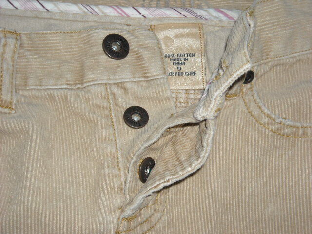 Vintage Tauni Beige Tan Corduroy Low Rise Mini Skirt Button Fly Size 9 Juniors - Fresh Stock Dated March 2026
