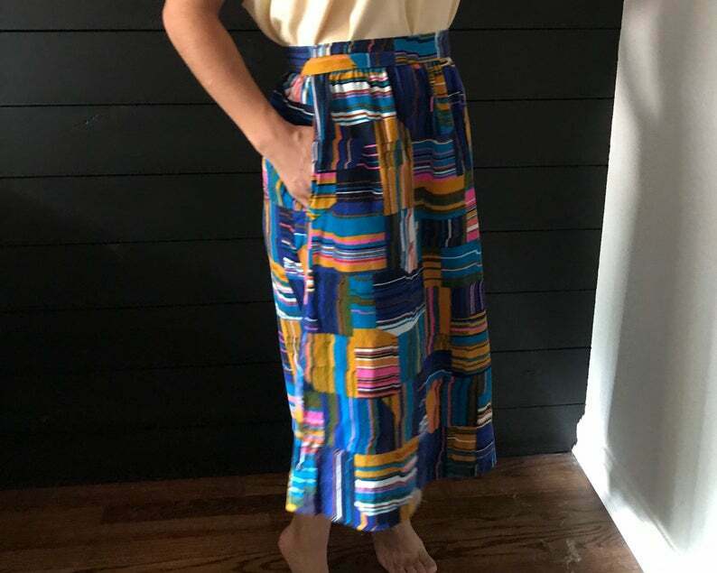 Vintage 1970s Pencil Skirt With Wide Waist Band - Fresh Stock Dated February 2026