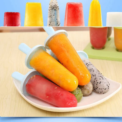 Popsicle Molds 3 Sets Ice Pop Molds Ice Pop Maker With Funnel & Brush 3 ColorS - Fresh Stock Dated February 2026