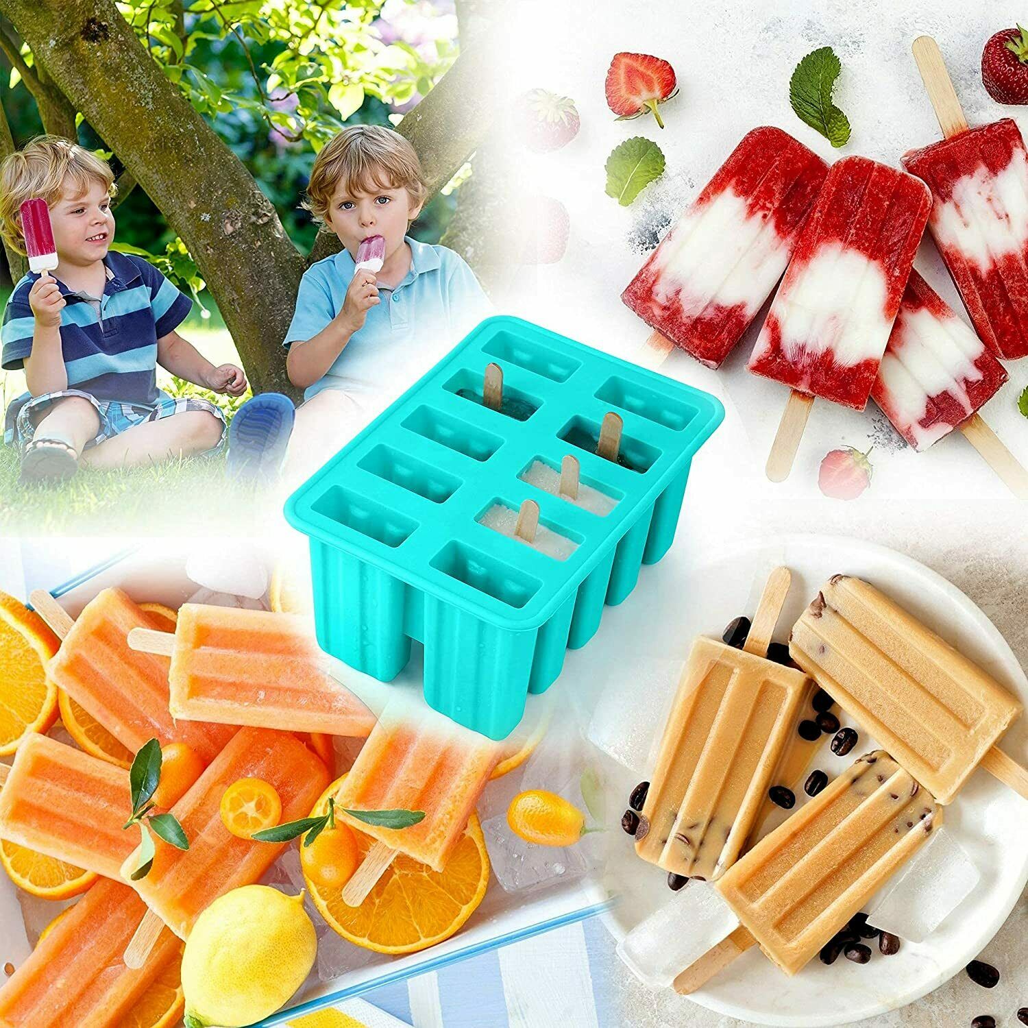 Ice Monster Silicone Homemade Popsicle Mold & Sticks & Bags for Kids - Fresh Stock Dated February 2026
