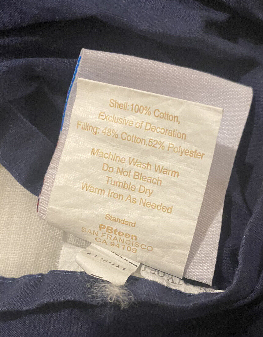 Pottery Barn PB Teen ML Baseball Sports Quilted Standard Shams x2 - Fresh Stock Dated February 2026