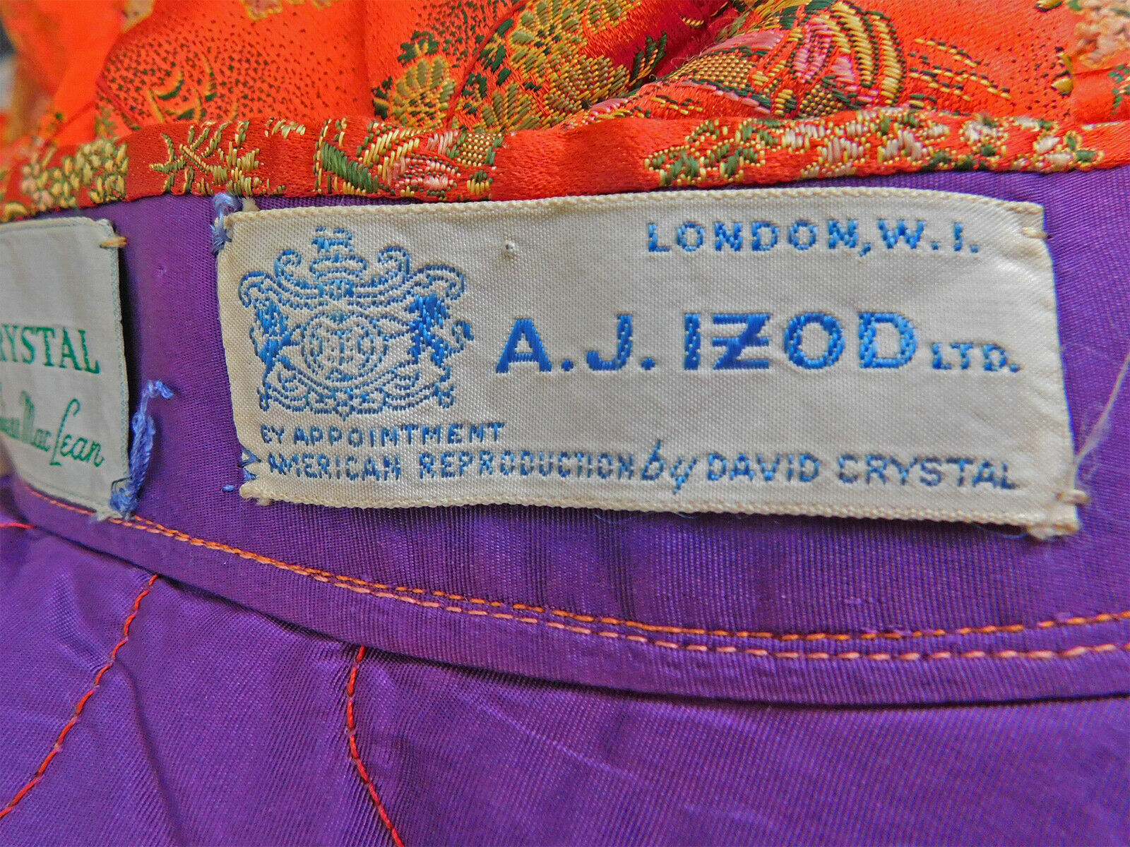 Vintage David Crystal Barbara Barondess Chinoiserie Print Brocade Circle Skirt - Fresh Stock Dated December 2025