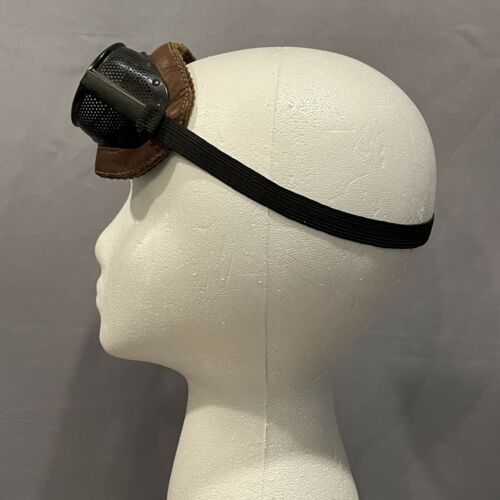 Vintage American Optical Steampunk Style Leather Safety Goggles - Fresh Stock Dated February 2026