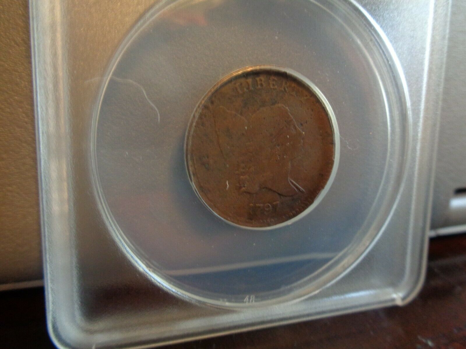 1797  ANACS VG 8 Details Liberty Cap Half Cent Coin 1/2c Plain Edge - Fresh Stock Dated February 2026