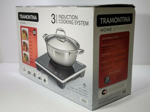 Tramontina 3 Piece Protable Induction Cooking System w/ 4qt Covered Pan - Fresh Stock Dated December 2025
