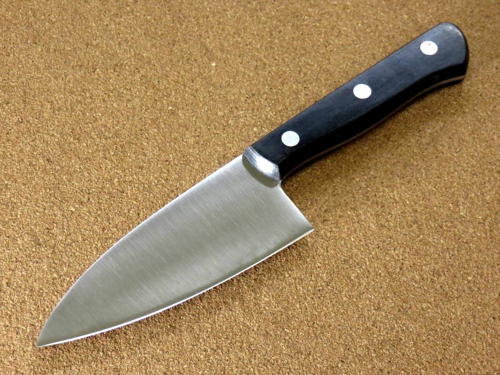 Japanese Kitchen Small Knife 110mm 4 in Double-edged Fishing Outdoor SEKI JAPAN - Fresh Stock Dated December 2025