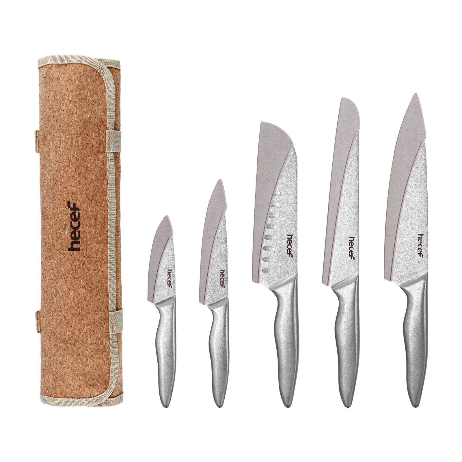 5 Pcs Knife Set for Kitchen with Sheaths Very Sharp German Stainless Steel Knife - Fresh Stock Dated February 2026