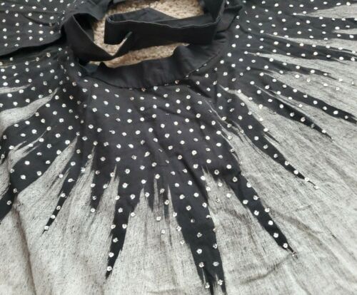 VINTAGE 1940s HAND PAINTED/SEQUINED MEXICAN FULL CIRCLE SKIRT W/ FLORAL PATTERN - Fresh Stock Dated February 2026