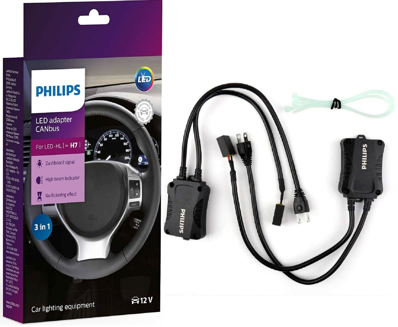 Philips LED Canceller White H7 Two Bulbs Headlight Low Beam Replacement Lamp OE - Fresh Stock Dated February 2026