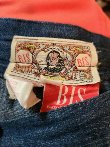 Vtg 80s Bis Bis Tiered Western Prairie Boho Denim Chambray Skirt Sz 40 USA 10 - Fresh Stock Dated February 2026