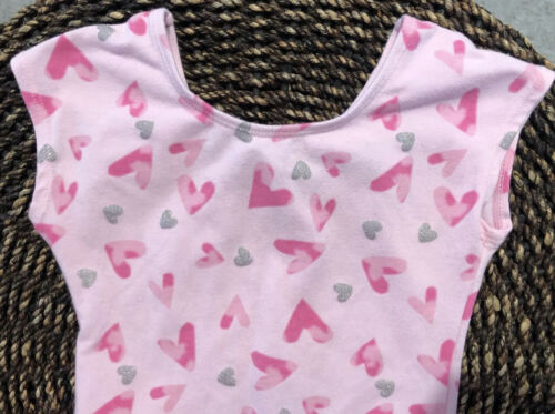 JACQUES MORET Girls 4T Sparkle Hearts Pink Tutu Skirted Ballet Leotard - Fresh Stock Dated December 2025