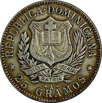 Dominican Republic Silver 1897 A Peso 1 Year Type Philadelphia mint KM# 16 (751) - Fresh Stock Dated December 2025