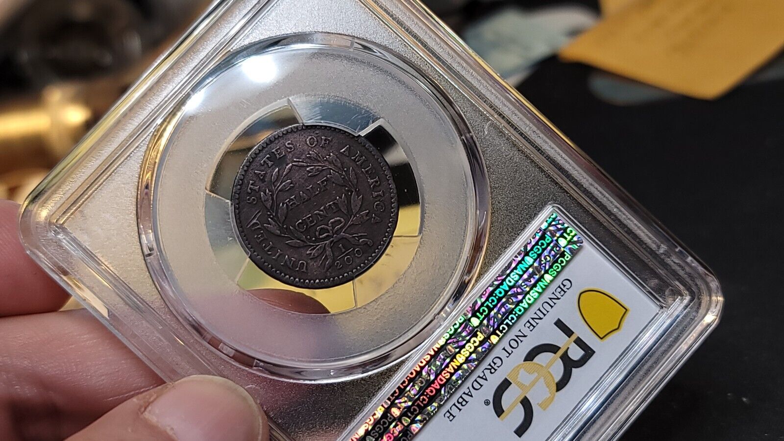 1794 Normal Head, Small Letters Edge, Half Cent 1/2C C-3a, B-5b PCGS VG Scratch - Fresh Stock Dated February 2026