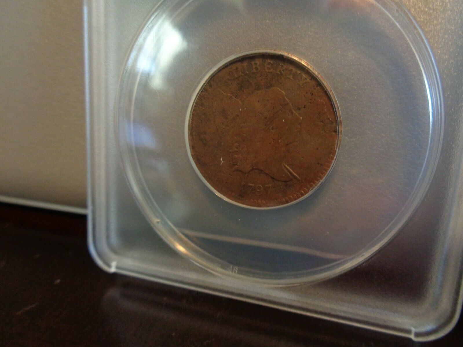 1797  ANACS VG 8 Details Liberty Cap Half Cent Coin 1/2c Plain Edge - Fresh Stock Dated February 2026