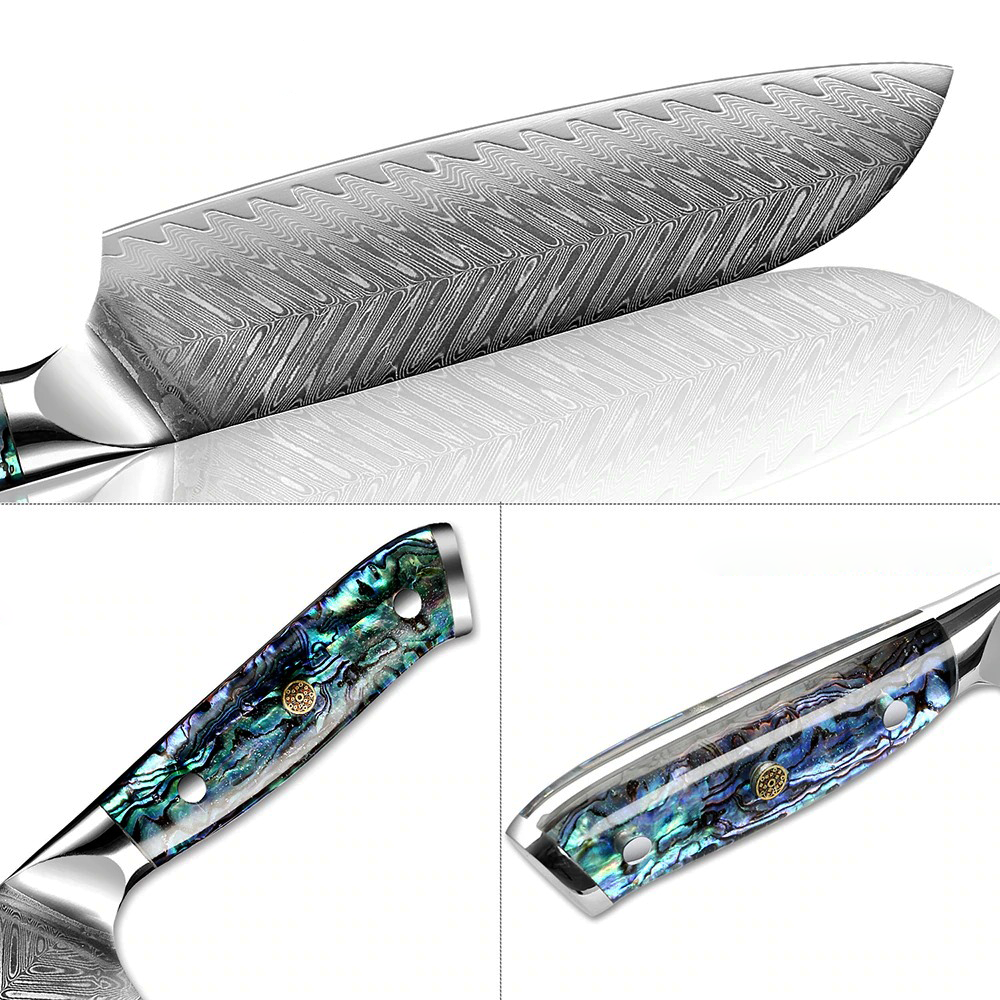 7In Chef Santoku Knife 67Layers VG10 Damascus Steel Kitchen Knives Free Shipping - Fresh Stock Dated December 2025