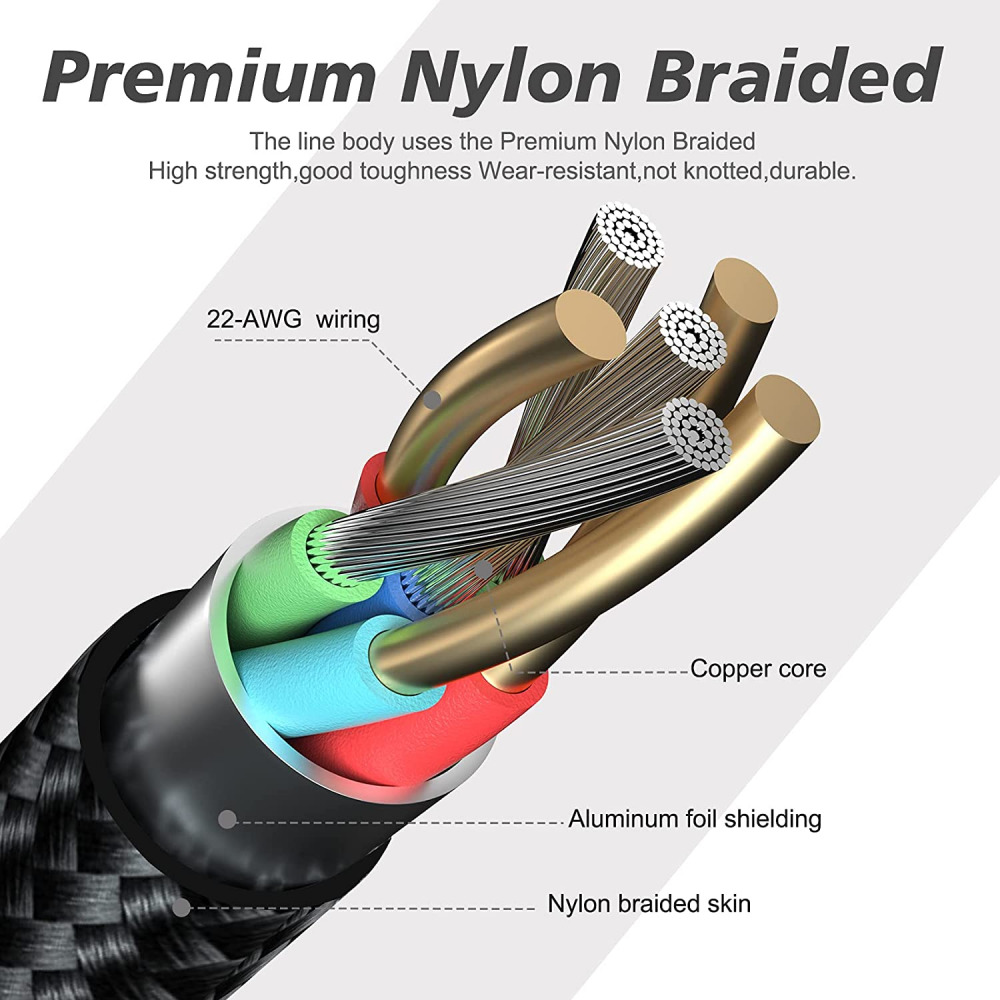 USB C Cables XYYZYZ [ 6.6 ft 2 Pack ] 60W 3.1A PD Type C Fast Charging Black - Fresh Stock Dated February 2026