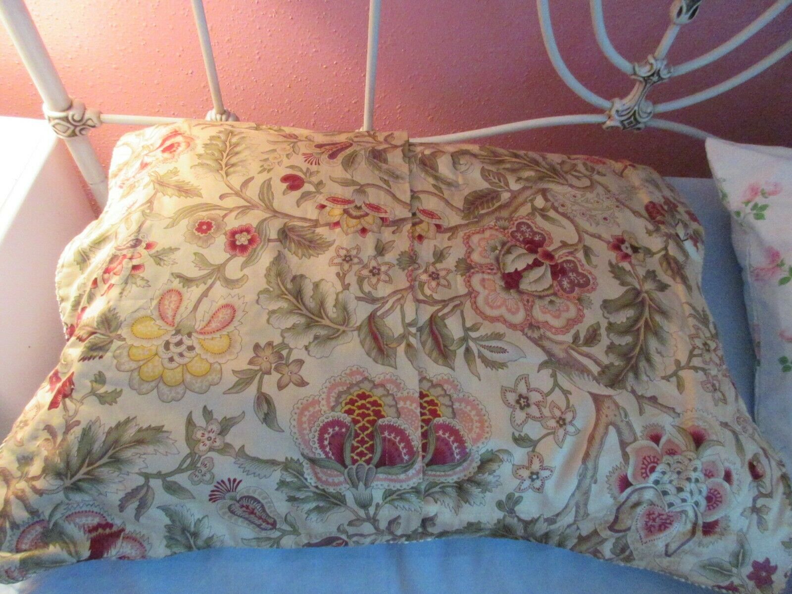 Set of 2 Waverly Pillow Shams Pink Paisley with Pink 