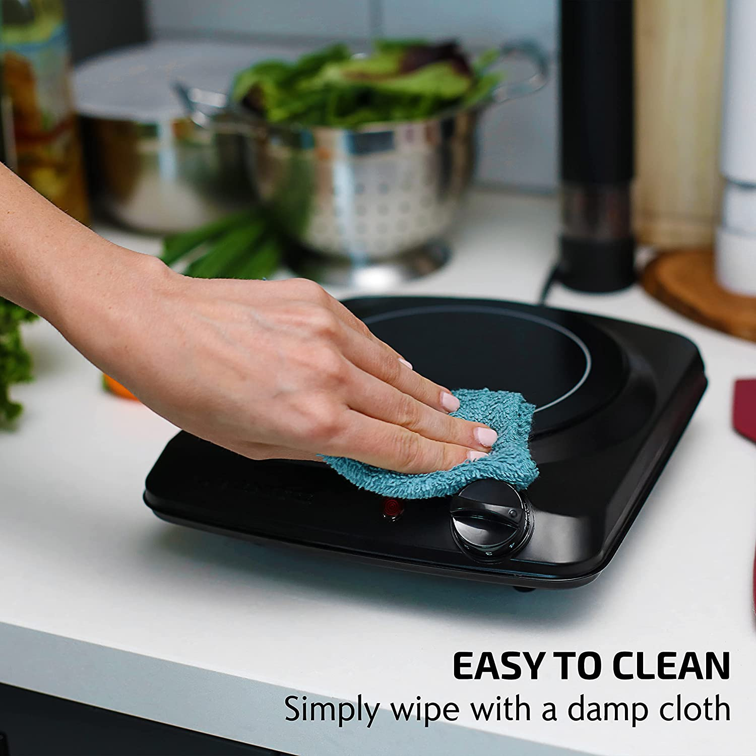 Electric Single Infrared Burner 7 Inch Ceramic Glass Hot Plate Cooktop with 5 Le - Fresh Stock Dated February 2026