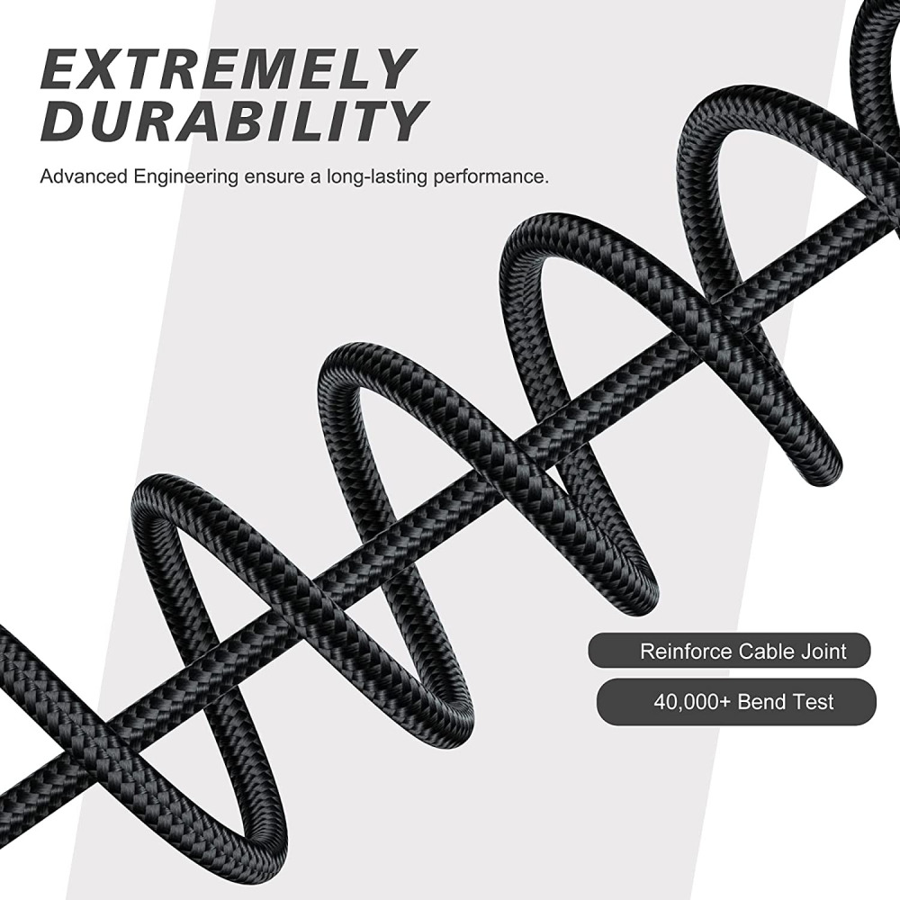 USB C Cables XYYZYZ [ 6.6 ft 2 Pack ] 60W 3.1A PD Type C Fast Charging Black - Fresh Stock Dated February 2026