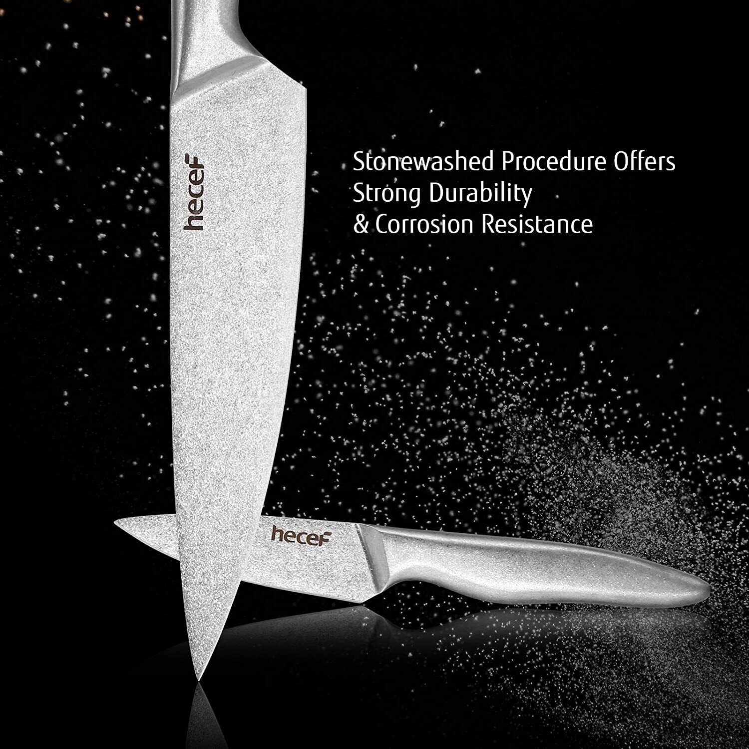 5 Pcs Knife Set for Kitchen with Sheaths Very Sharp German Stainless Steel Knife - Fresh Stock Dated February 2026