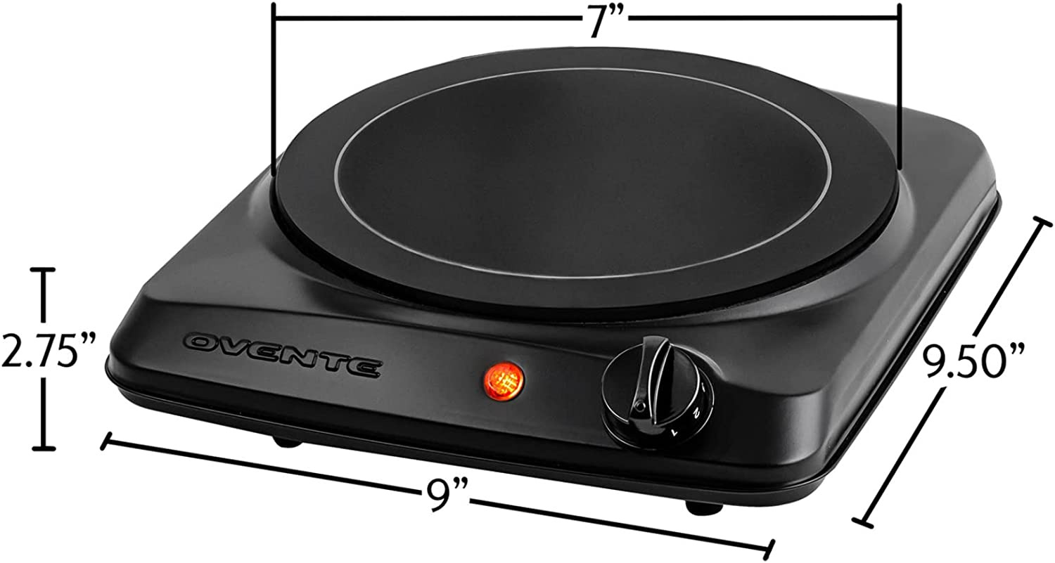 Electric Single Infrared Burner 7 Inch Ceramic Glass Hot Plate Cooktop with 5 Le - Fresh Stock Dated February 2026