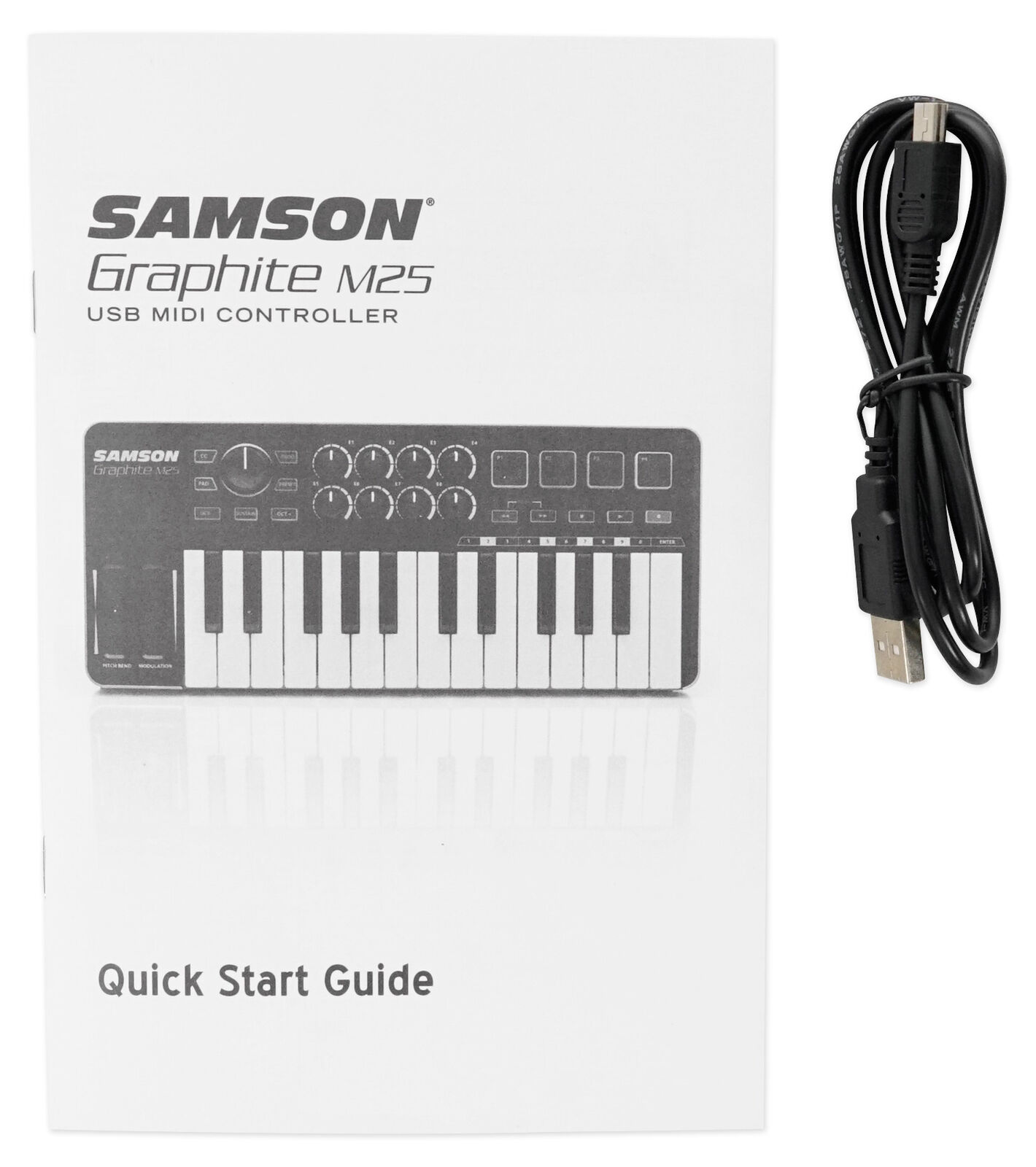 Samson Graphite M25 25-Key USB MIDI DJ Keyboard Controller For PC, MAC SAKGRM25 - Fresh Stock Dated February 2026