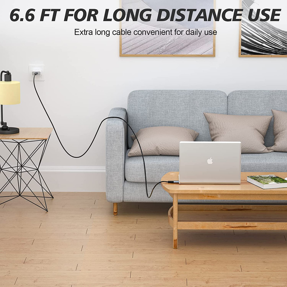 USB C Cables XYYZYZ [ 6.6 ft 2 Pack ] 60W 3.1A PD Type C Fast Charging Black - Fresh Stock Dated February 2026