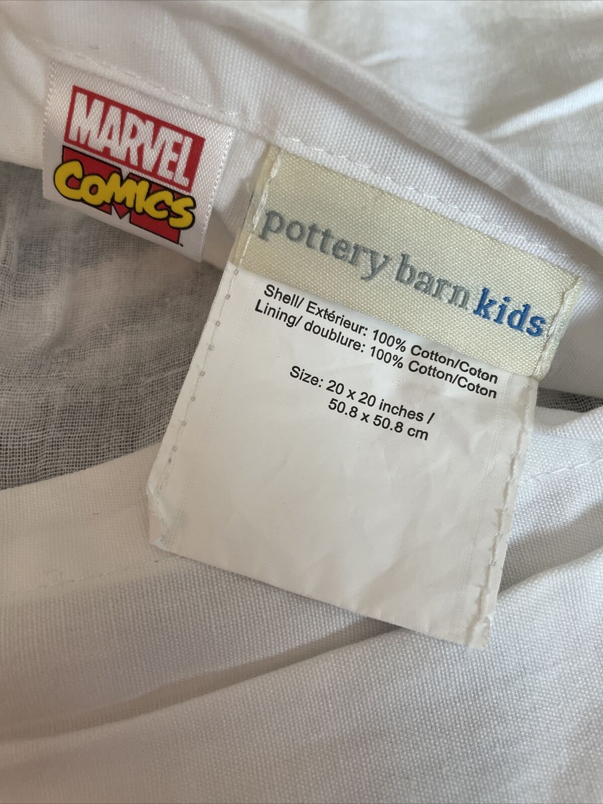 POTTERY BARN KIDS MARVEL Comics IRON MAN  Throw Pillow Sham Cover - Fresh Stock Dated January 2026